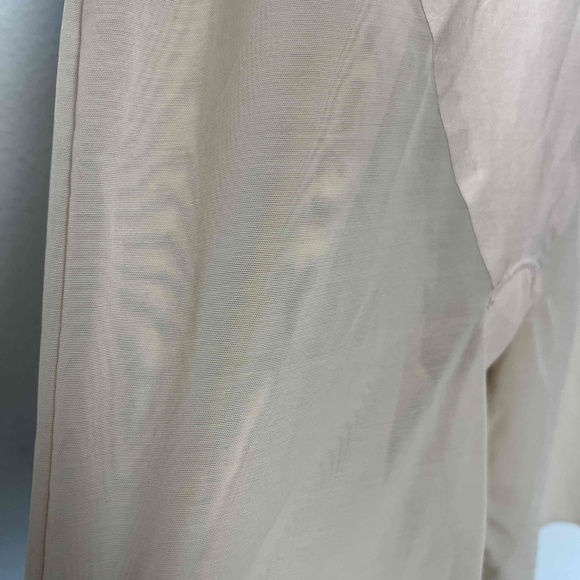 SPANX Haute Contour Open-Bust Mid-Thigh Shape BodySuit Sheer Beige Size Large - Picture 9 of 14